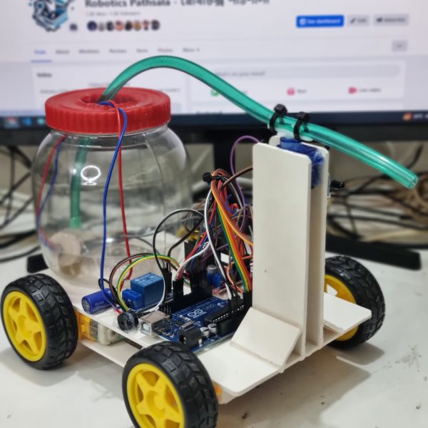 Mobile App control fire fighting Robot