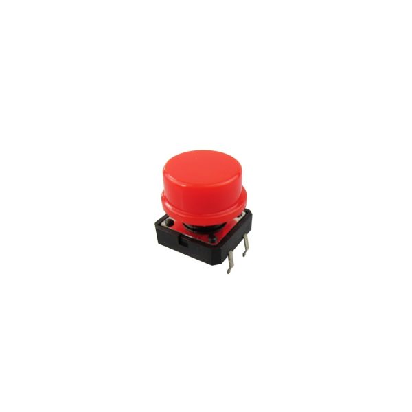 4 Pin Push Switch With Cap Red